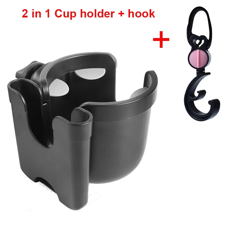 Porte-Gobelet Universel Poussette Bébé – Support Bouteille Café Téléphone Tricycle Fauteuil Roulant