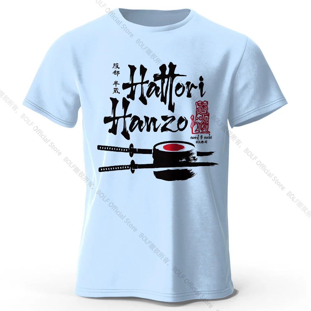 T-Shirt Unisexe Hattori Hanzo Imprimé 100% Coton Oversize Ninja Samouraï Graphic Tee Streetwear Été Pop Culture Japonaise Tendance – T-Shirt Ninja Samouraï Premium Oversize | Mode Unisexe Pop Culture Japonaise Premium