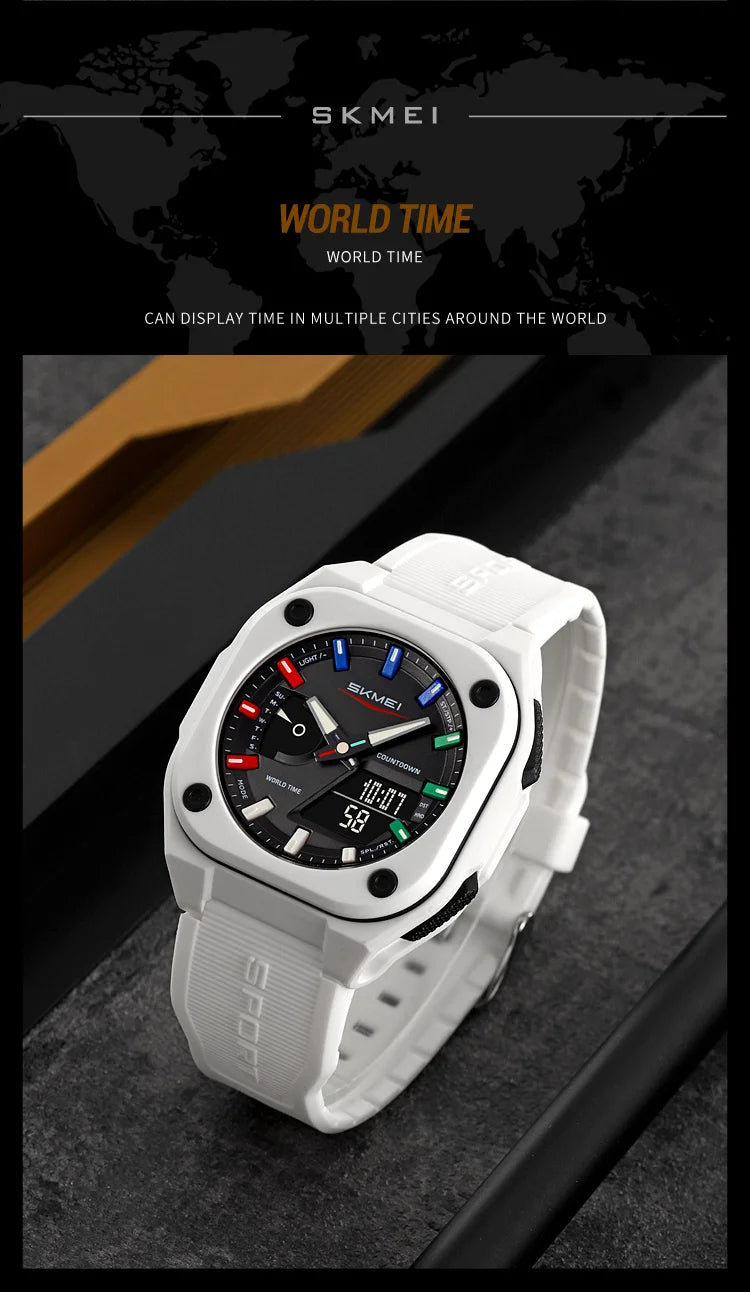 Montre Unisexe SKMEI Business Digital Quartz – Sport Étanche Multifonction Fashion