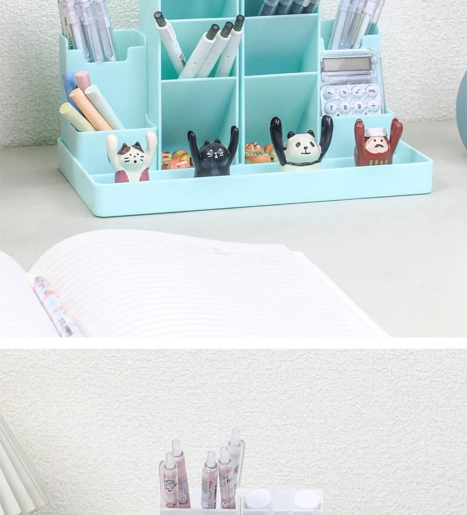 Porte-Stylos Bureau Organisateur Desktop – Support Crayons Papeterie École Accessoires