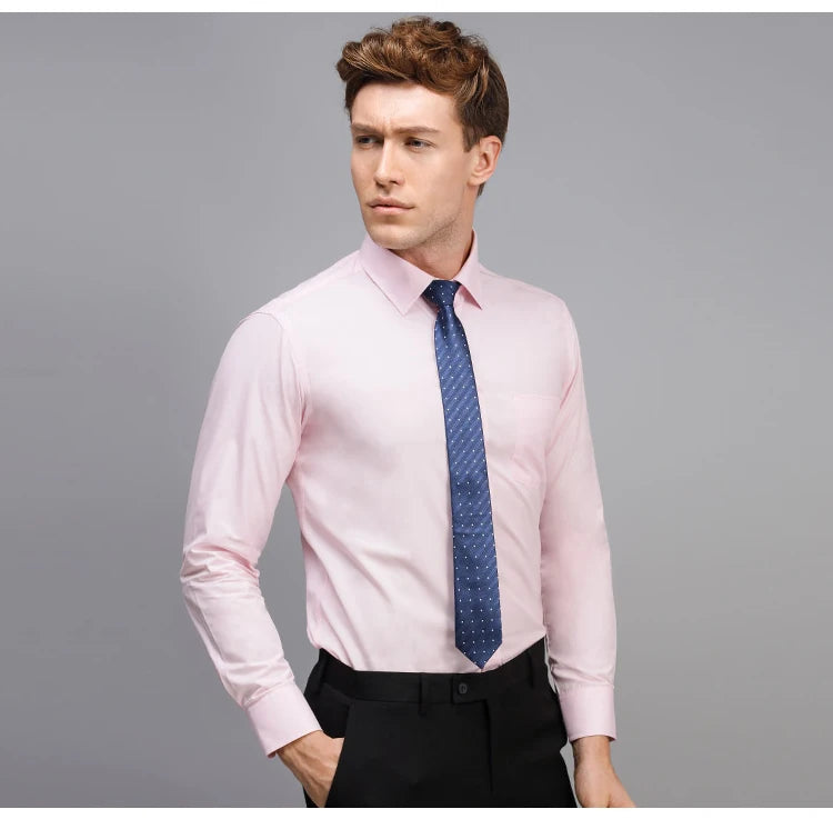 Herrenhemd Klassisch Langarm Regular Fit Formell Business Büro Weiß Einfach Elegant Casual – Trendiges Hemd | Premium Herrenmode