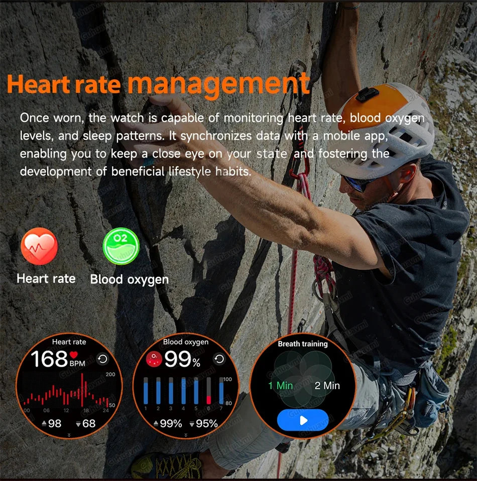 Smartwatch Militaire Homme GPS NFC 3ATM – Montre Connectée Bluetooth 1.7" HD 1000mAh Étanche
