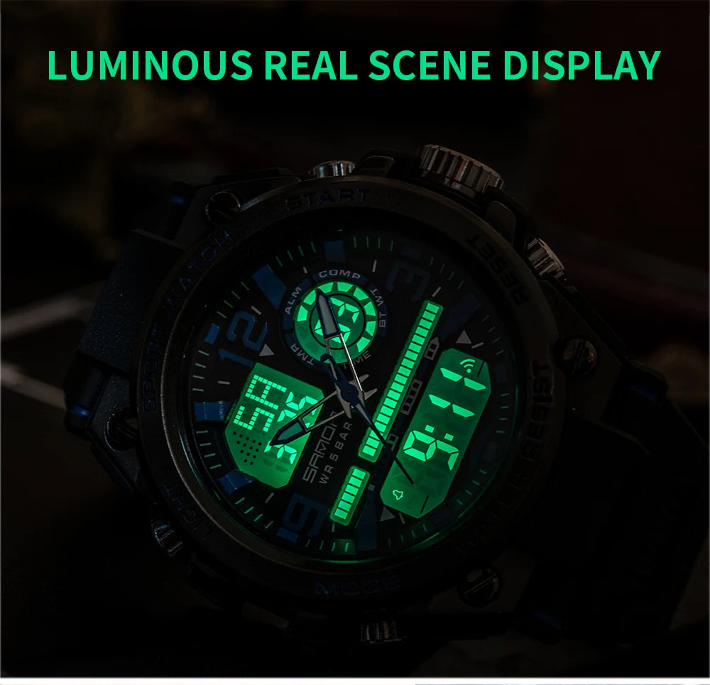 Montre Homme SANDA 6024 Militaire Sport Luxe Quartz 5ATM Étanche – Robuste & Fashion