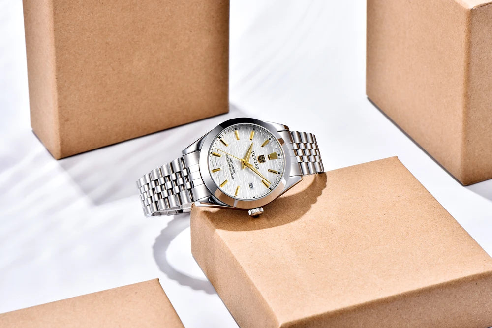 Montre Homme Luxe BENYAR Mécanique Automatique Acier – Étanche Sport Top Brand