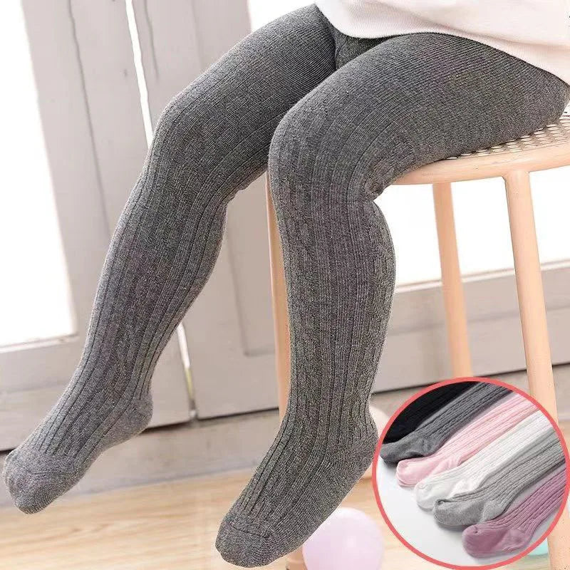 Collants Fille Coton Mesh Tricoté Respirants – Bas Chauds Printemps Automne Hiver Toddler 0-8 Ans