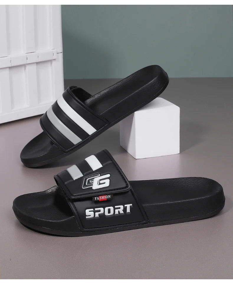 Mules Velcro Homme Légères Plage Grande Taille – Slides Soft Casual Clog Été
