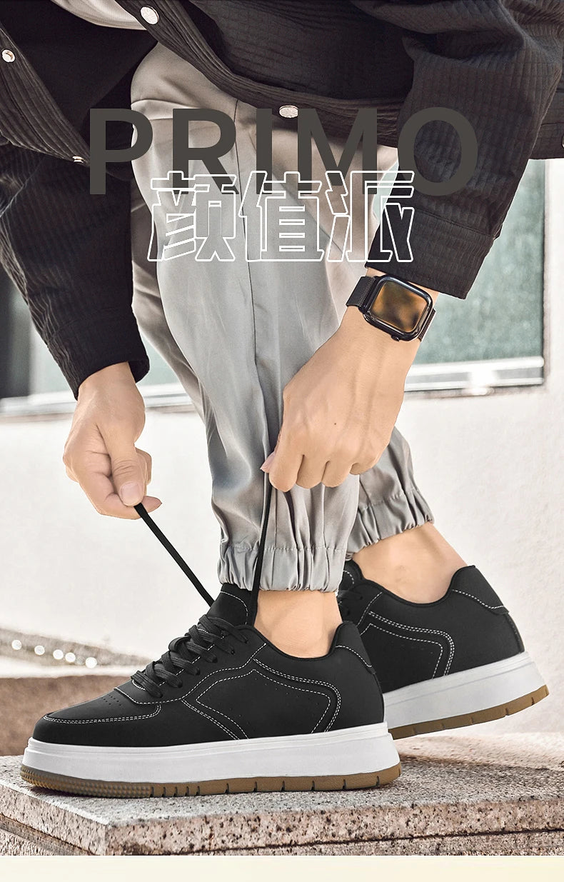 Chaussures Rehaussantes Homme 10/8/6CM Invisibles – Sport Blanches Grande Taille 37-44