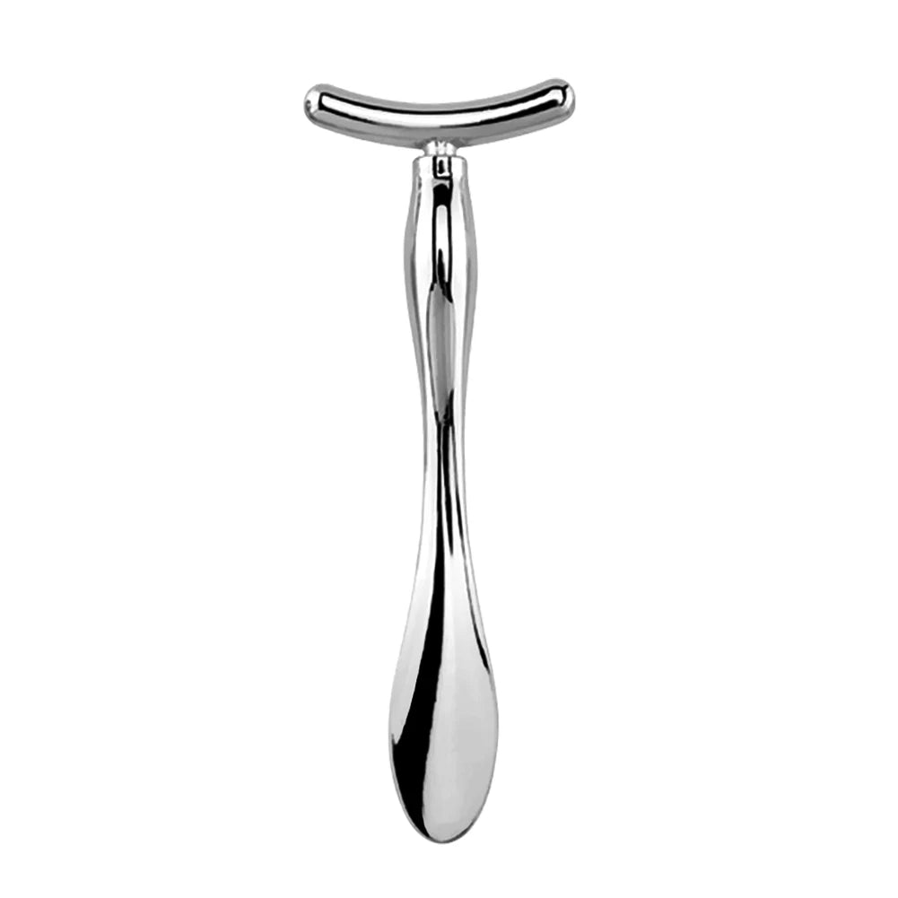 Stick Masseur Visage & Yeux 2-en-1 – Applicateur Crème Anti-Rides & Cernes | Lifting Facial | Spatule & Mini Cuillère Skincare