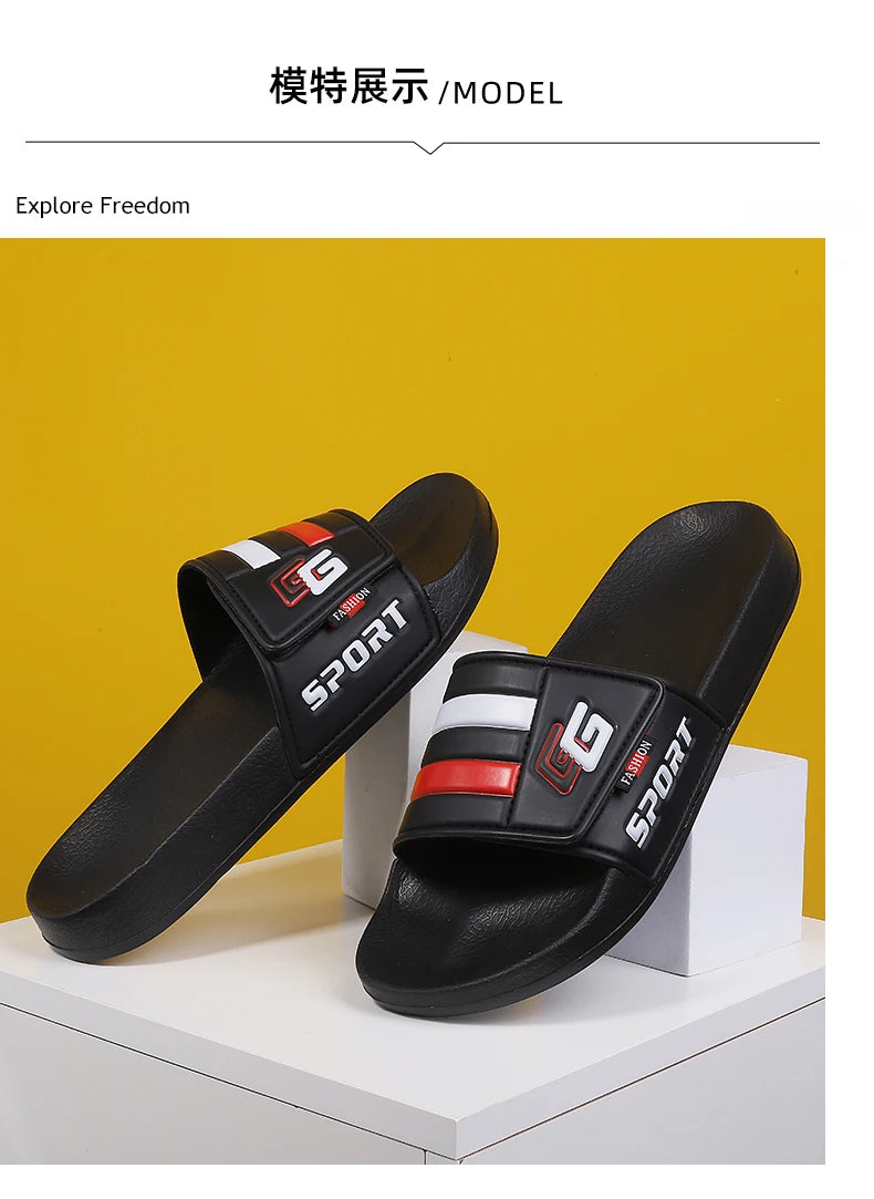 Mules Velcro Homme Légères Plage Grande Taille – Slides Soft Casual Clog Été