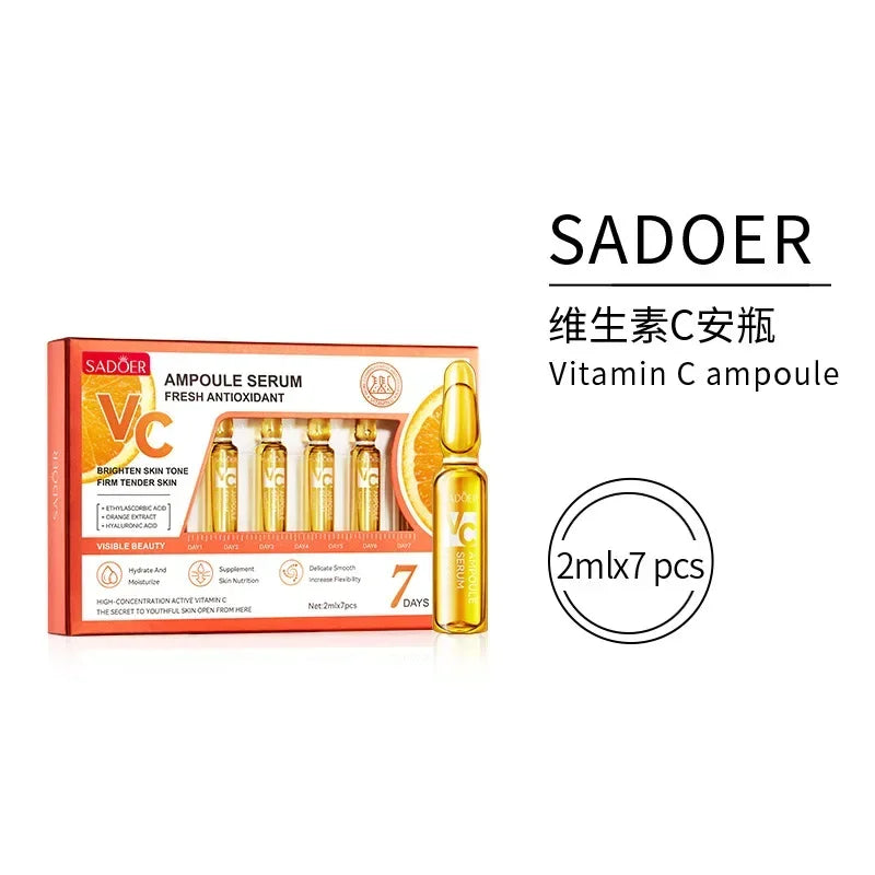Sérum Ampoule Vitamine C – Éclat, Hydratation & Réparation Peau | Lissant & Unificateur de Teint | Soin Visage Skincare