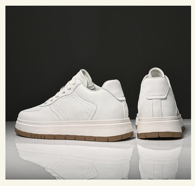 Chaussures Rehaussantes Homme 10/8/6CM Invisibles – Sport Blanches Grande Taille 37-44