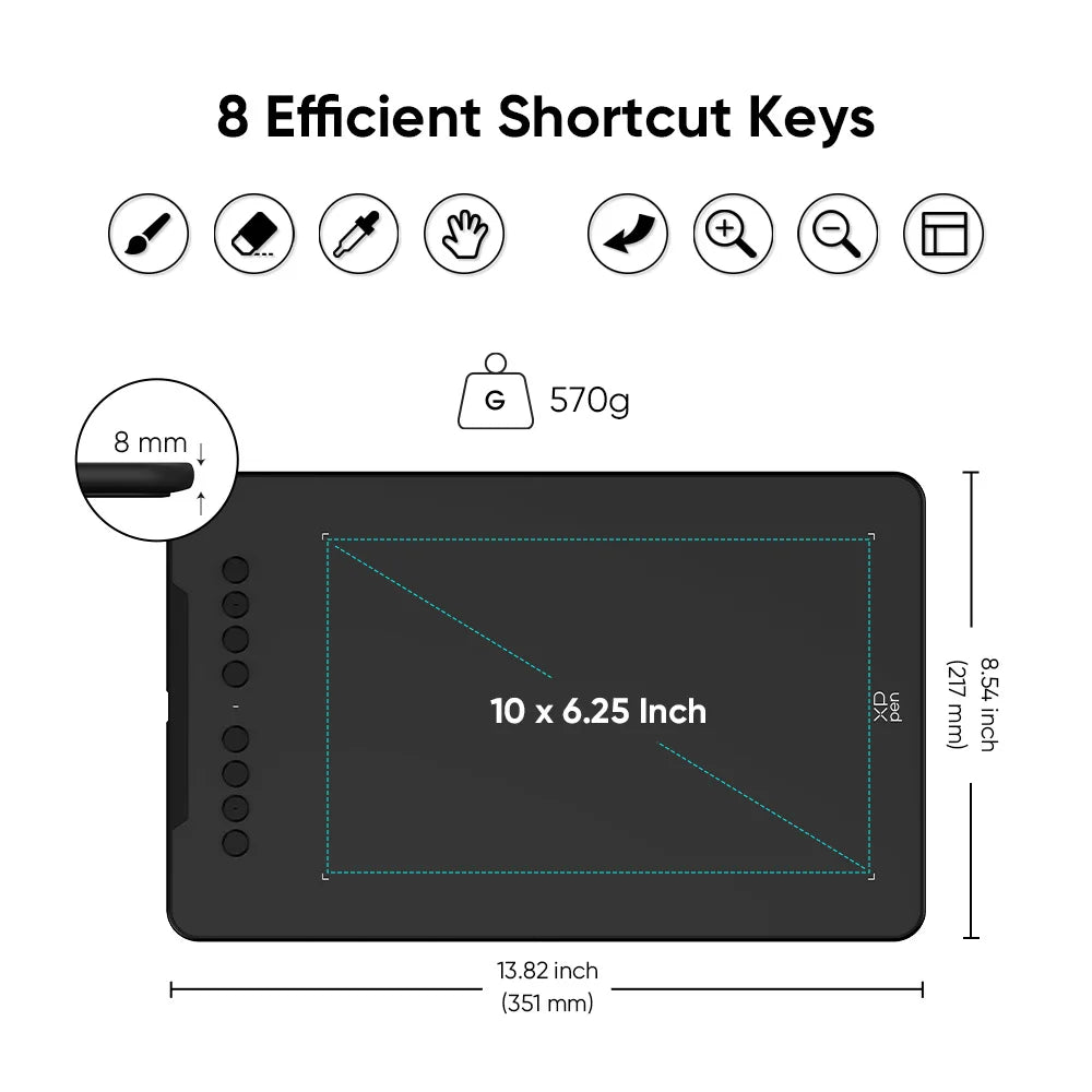 XPPen Deco 01 V3 Tablette Graphique 10x6'' – Dessin, Visioconférence & E-Learning | Compatible PC & Mac