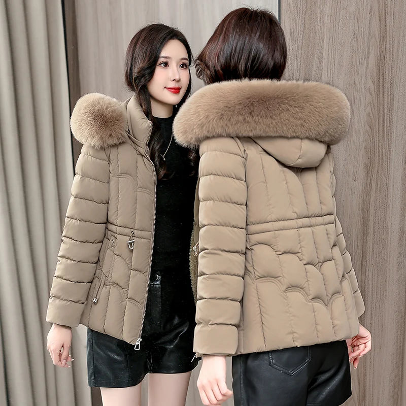 Doudoune Courte Femme À Capuche – Manteau Matelassé Chaud Haute Qualité | Hiver 2025 Tendance