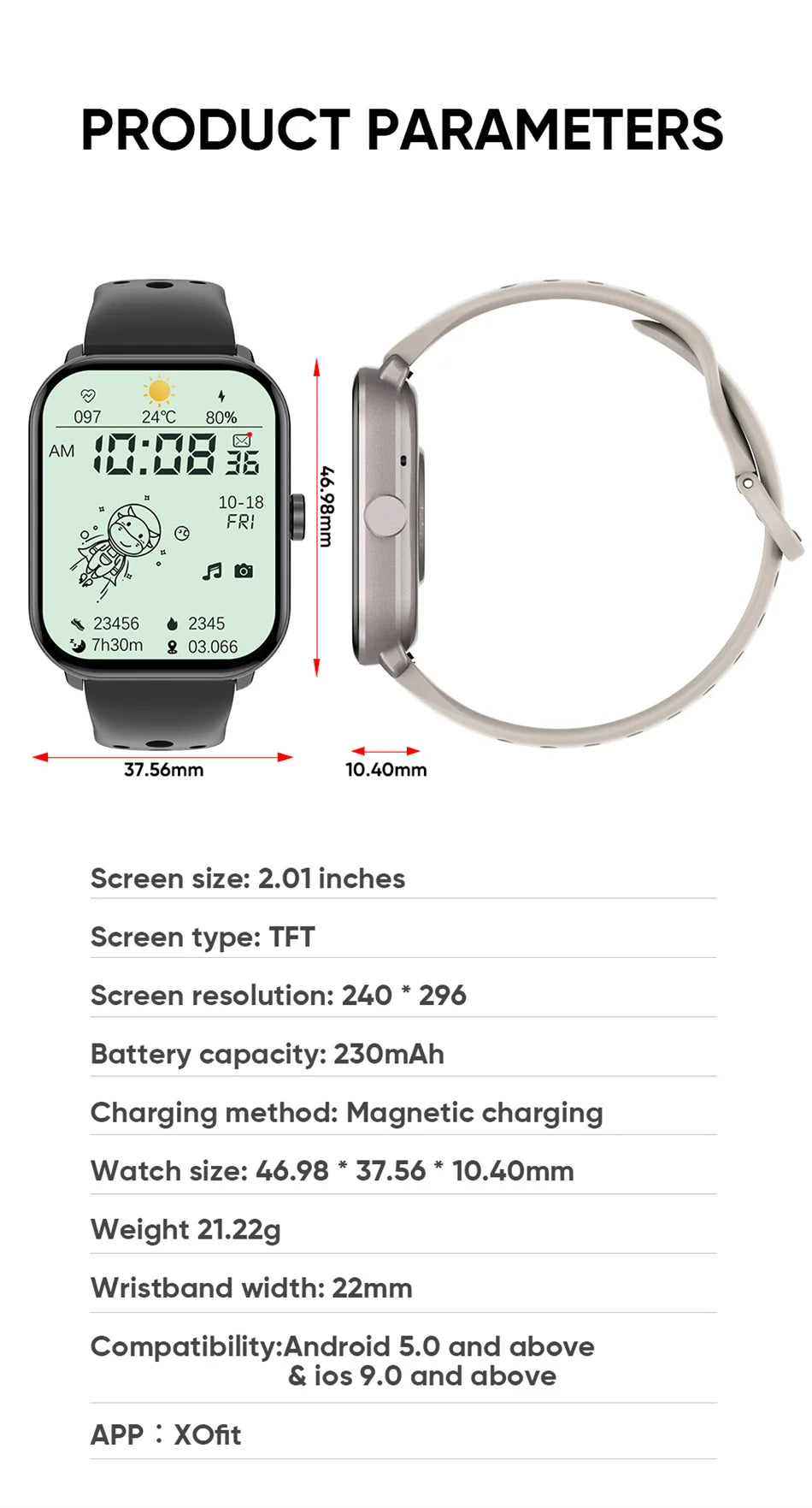 Montre Connectée Unisexe Écran AMOLED – GPS, Appels Bluetooth & Suivi Cardio | Étanche | Sport & Fitness | Android & iOS