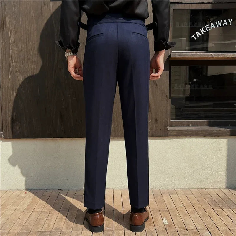 Anzughose Naples Gurkha Slim Fit 2025 – Chino High Waist Hochzeit Party Casual