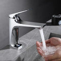 Robinet Lavabo Laiton Moderne Mono-Commande – Mitigeur Eau Chaude & Froide, Design Épuré | Vasque Salle de Bain