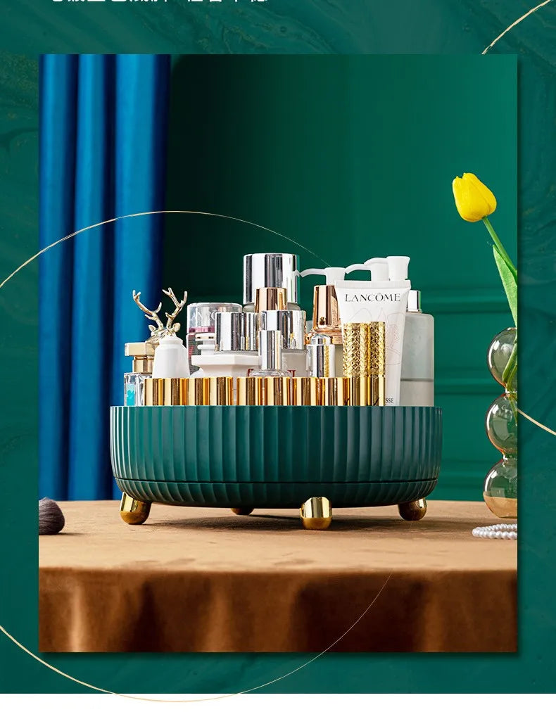 Organisateur 360° Rotatif Maquillage – Parfum Rouge à Lèvres Skincare Cosmétiques Cuisine