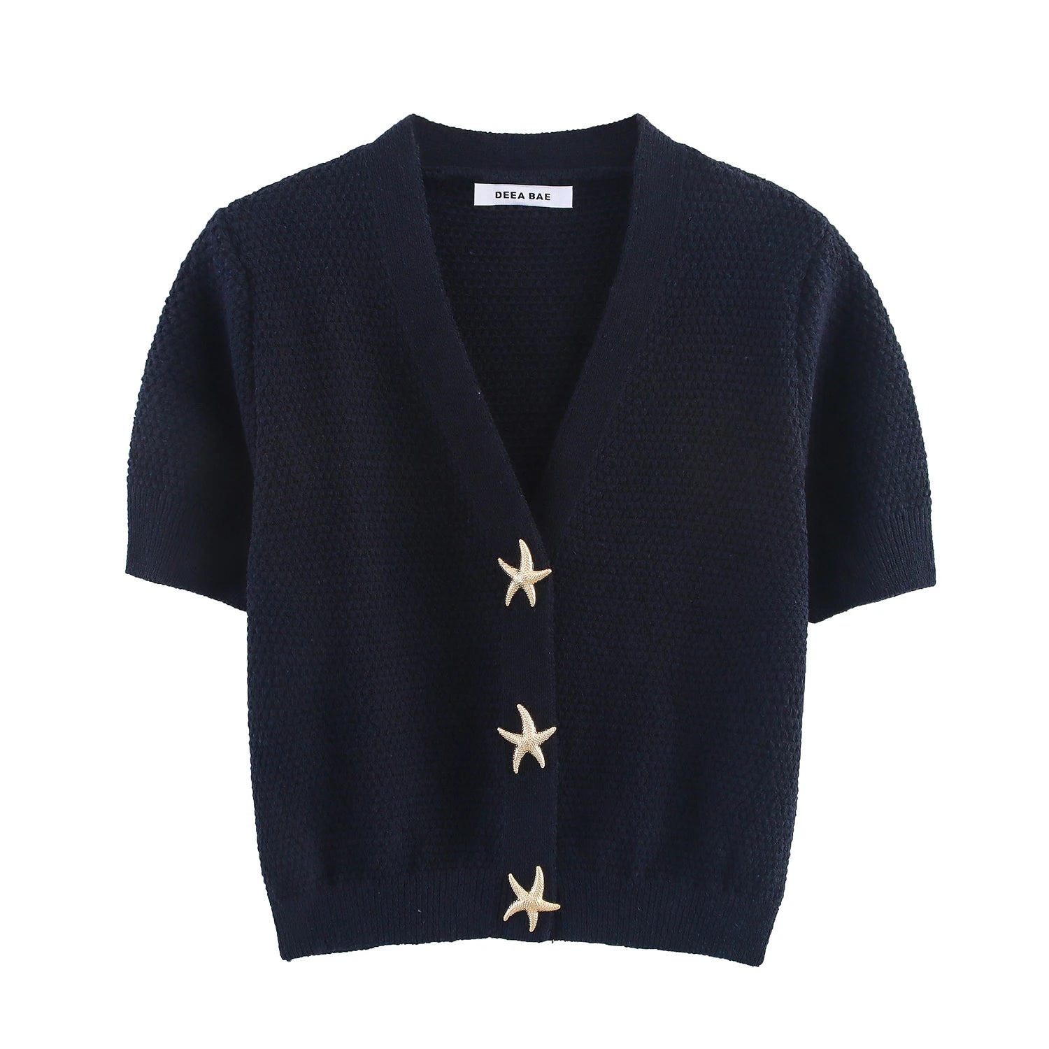 Cardigan Tricoté Col V Style Japonais - Doux Polyvalent Couleur Unie Été Femme | DEEABAE 2025