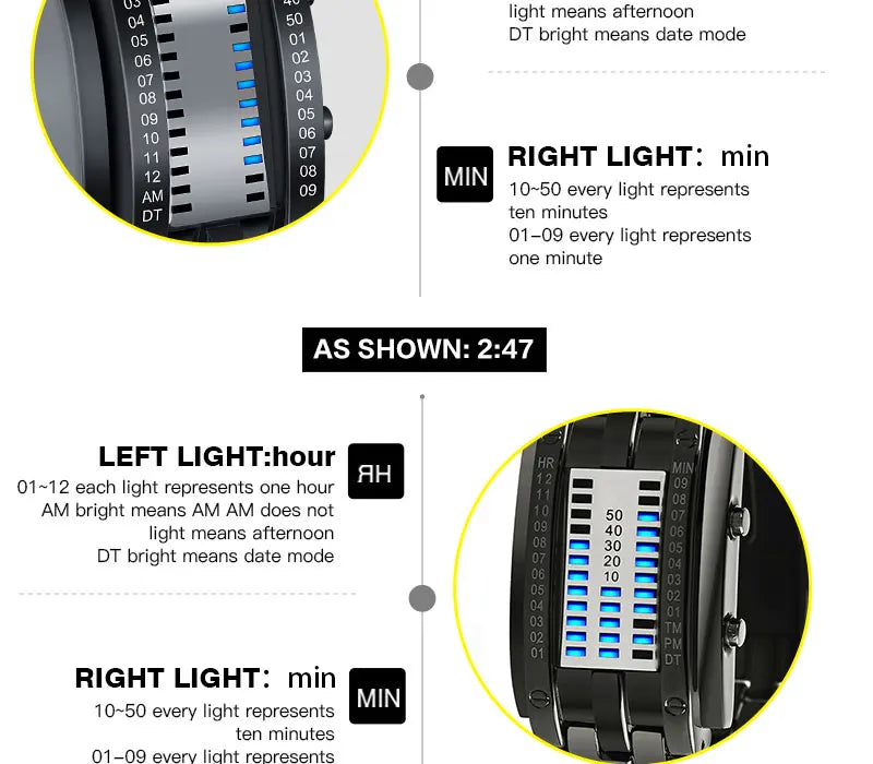 Montre Couple SKMEI 0926 LED Digital – Acier Inoxydable Étanche 5Bar Sport Créatif
