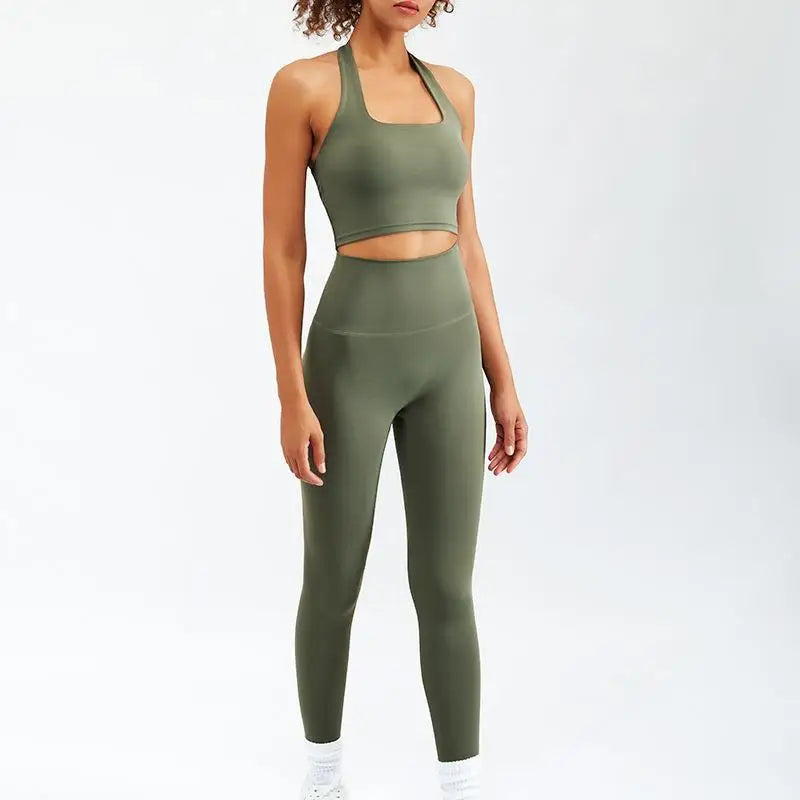 Ensemble Sport Yoga Femme 2 ou 3 Pièces Taille Haute – Doux, Respirant & Gainant | Gym, Fitness & Running | Survêtement Tendance