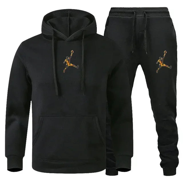Herren Jogginganzug 2-teilig Langarm Sweatshirt + Freizeithose Fitness Sport Herbst Winter Fashion Bequem Trendig Zeitlos – Premium Jogginganzug 2-teilig Sport Casual Herbst Winter | Herrenmode Sportswear Premium