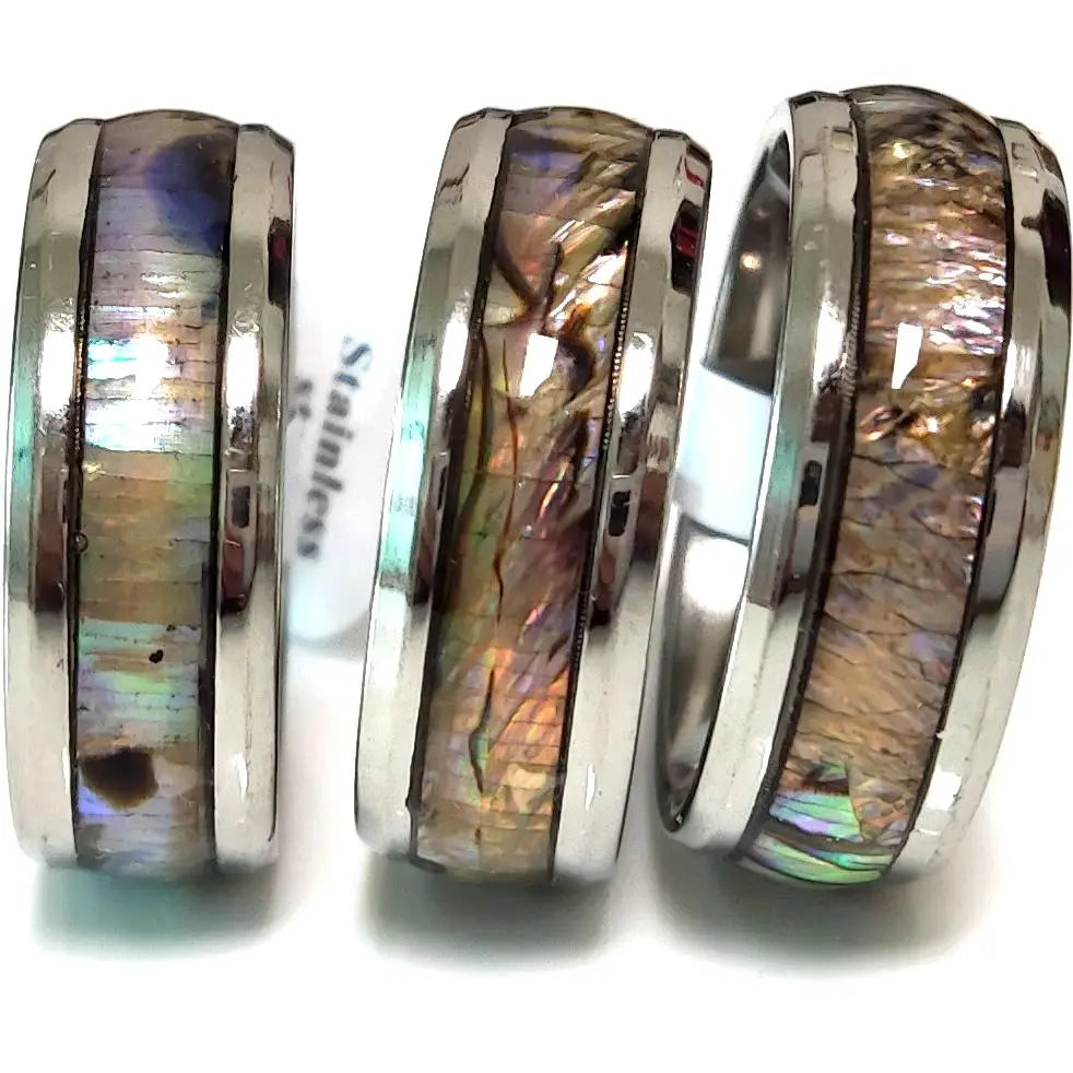 Bague Luxe Plaquée Or Incrustation Coquillage Acier Inoxydable 316L – Design Vintage Unique | Bijou Femme Mariage, Soirée Bord de Mer & Cadeau Premium