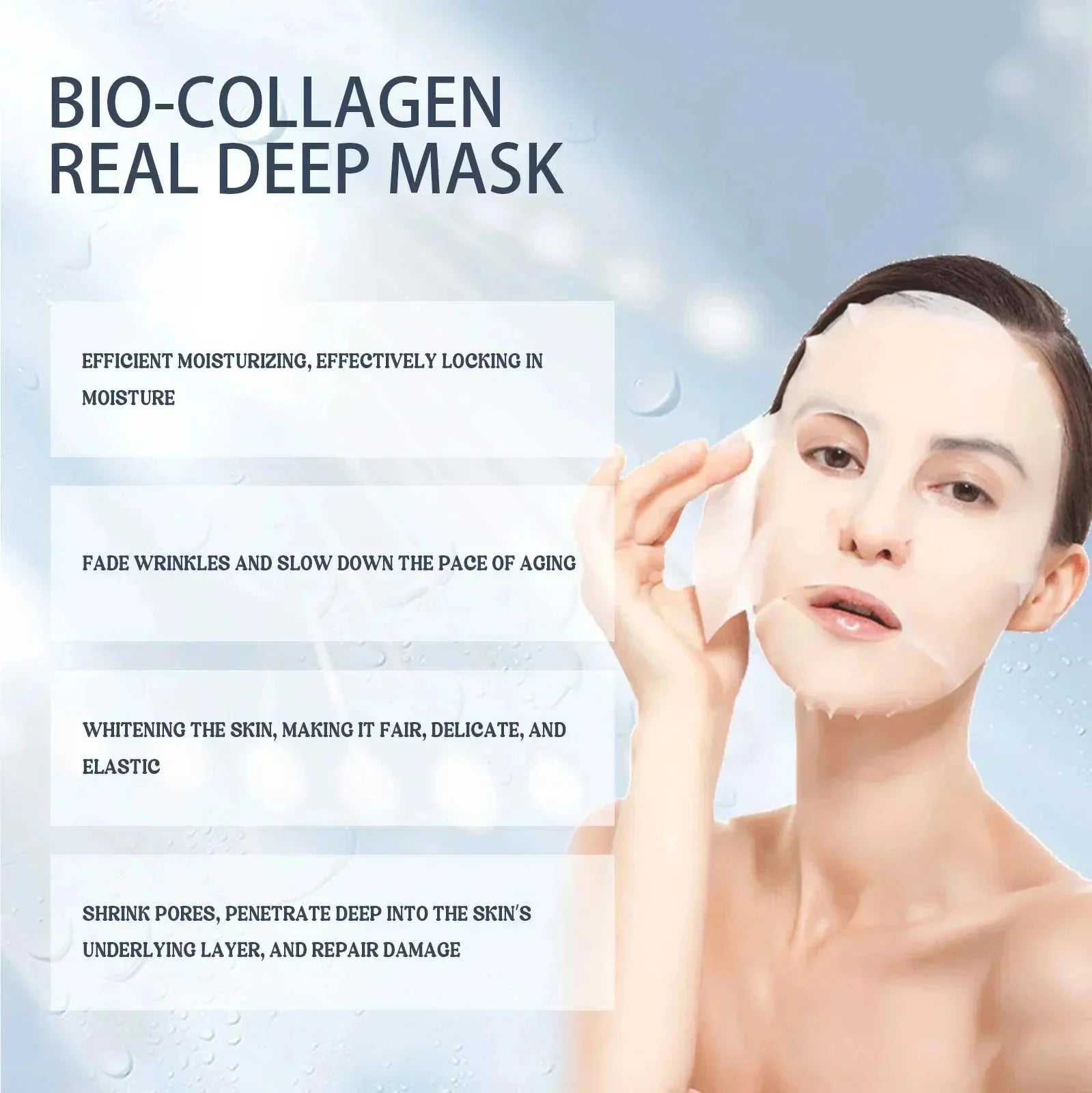 Masque Bio Collagène Coréen - Anti-Rides, Lifting & Fermeté Peau