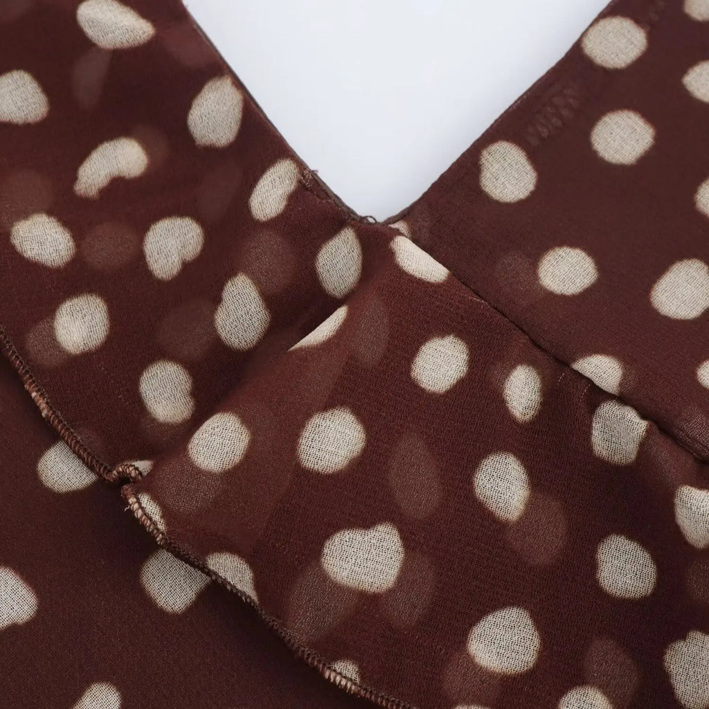 Robe Bretelles Femme À Pois Style Européen Américain Sans Manches Superposée Élégante – Robe Casual Chic Été | Mode