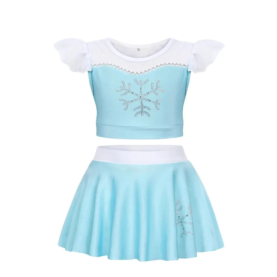 Maillot de Bain Fille Princesse Sirené – Costume Plage Piscine Été Enfant Anna Elsa Raiponce Mirabel