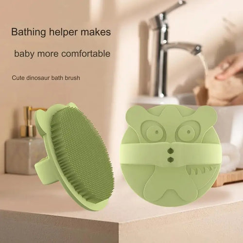 Brosse Shampoing Dinosaure en Silicone - Massage Cuir Chevelu, Anti-Pellicules & Croissance