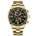 Montre Homme Luxe Quartz Acier Inoxydable Cuir Calendrier Lumineux – Sport Business Fashion