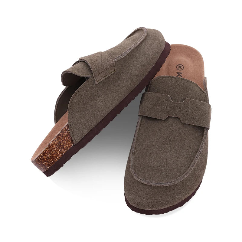 Clogs Liège Suède Unisexe Plage Non-Slip Smile – Mules Outdoor Maison Fashion