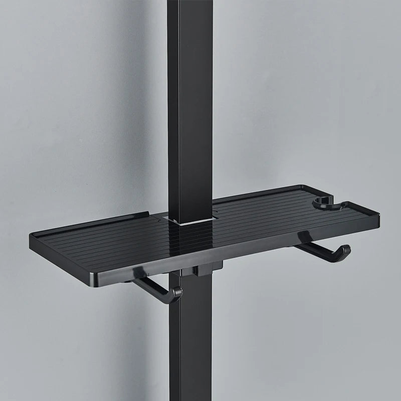 Shinesia Système Douche Pluie Mural – Noir & Chrome, 3 ou 4 Voies, Mitigeur Eau Chaude & Froide | Salle de Bain