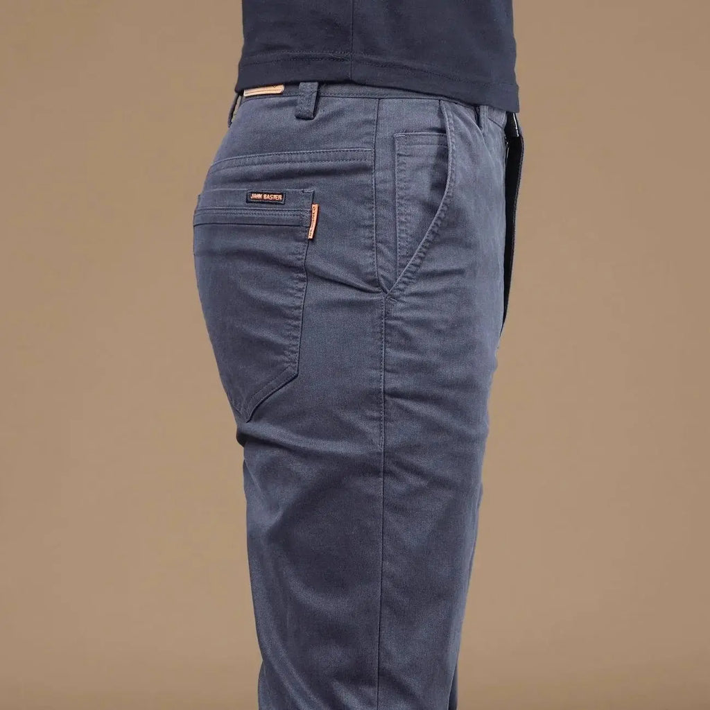 Pantalon Homme Coton Léger Été – Slim Droit Élastique Business Casual Polyvalent | Mode Homme Premium