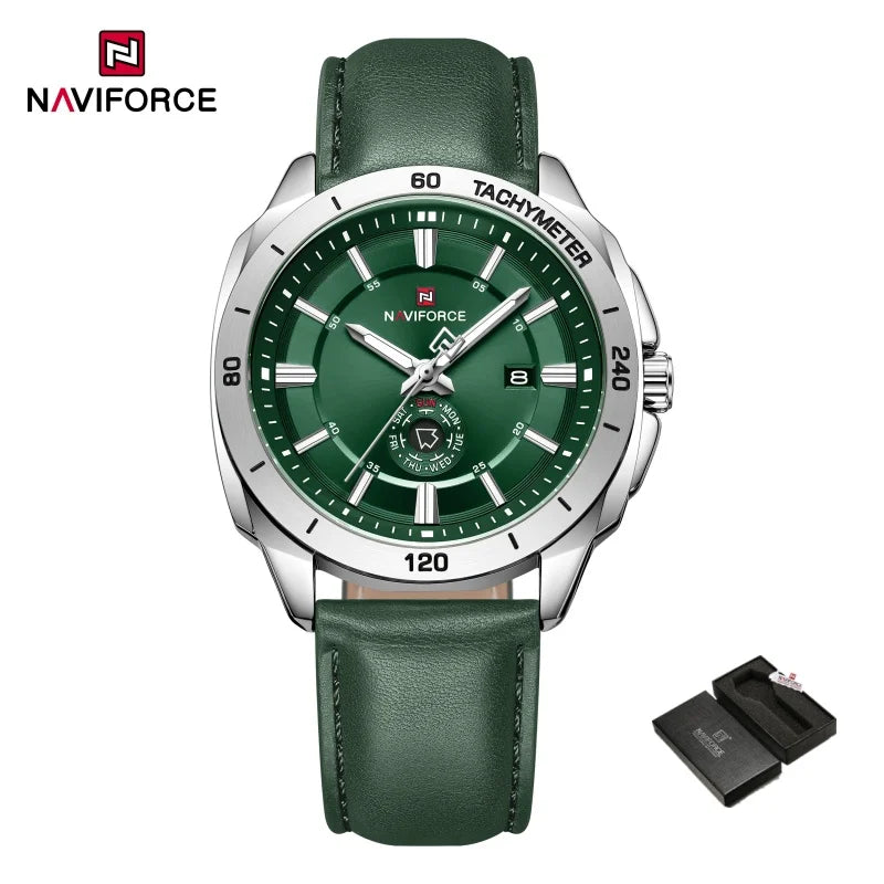 Montre Homme NAVIFORCE 2026 Quartz Cuir Sport Casual Jour Date – Élégante Fashion