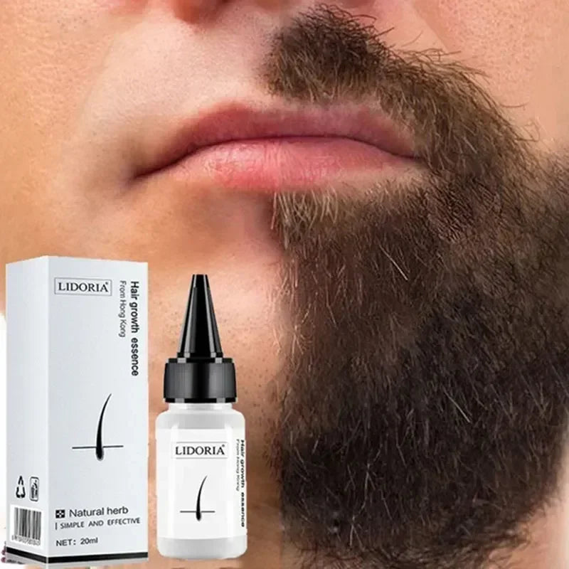 Sérum Croissance Barbe & Poils - Repousse Rapide, Densité & Anti-Alopecie