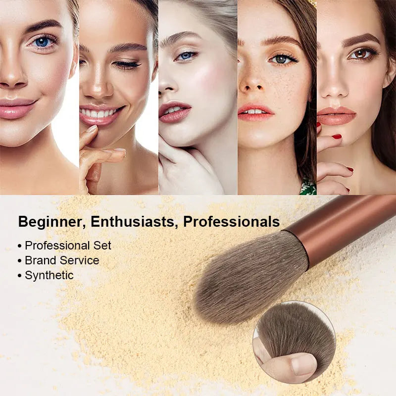 Set de Pinceaux Maquillage 13 Pièces - Synthétiques Premium