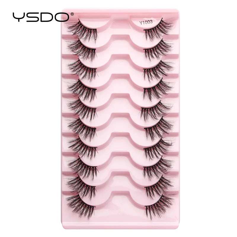 Faux Cils Mink 3D YSDO – Lot 3/5/10 Paires | Maquillage Dramatique Naturel