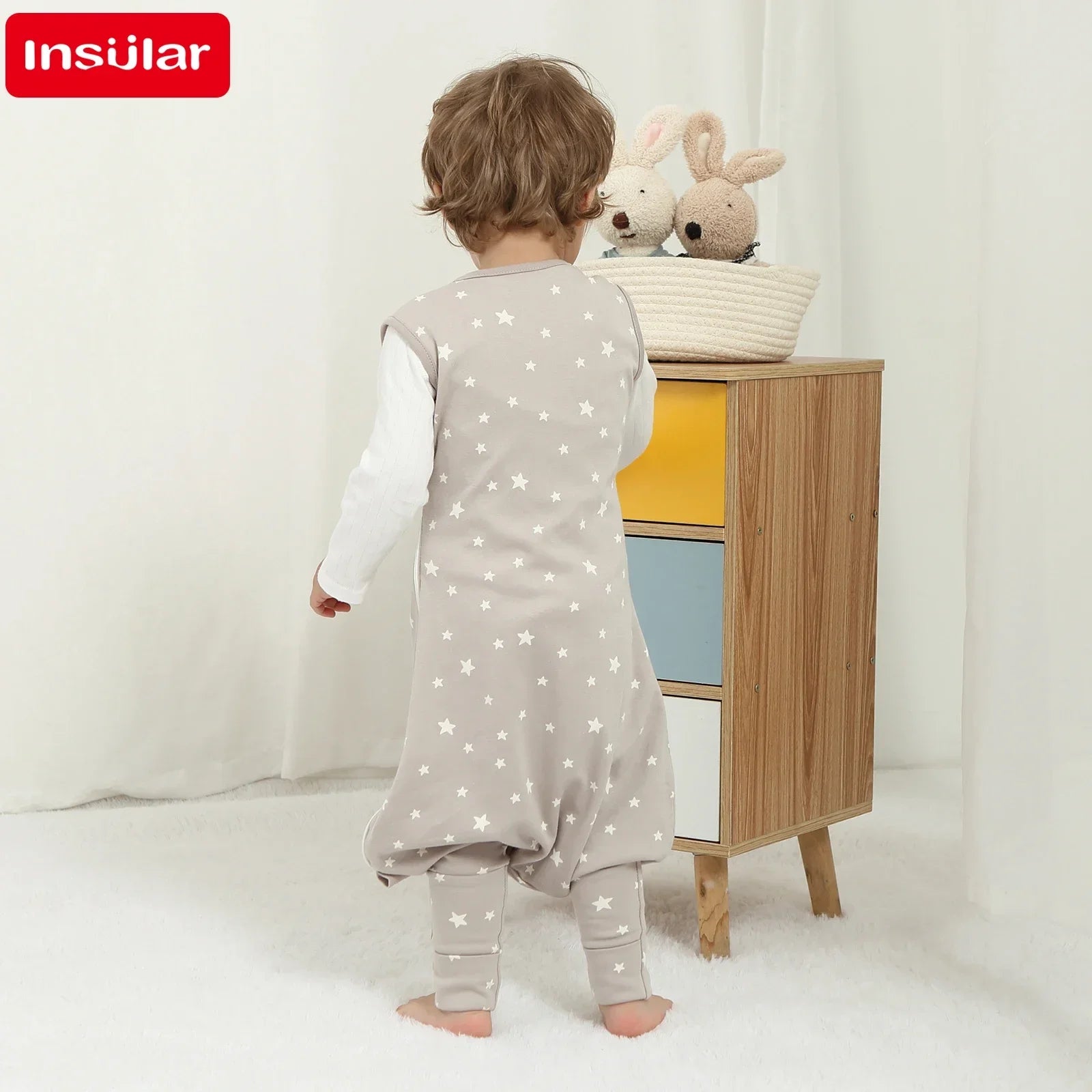 Gigoteuse Bébé Coton Premium 4 Saisons – Sac de Couchage Nourrisson Double Zip Sans Manches