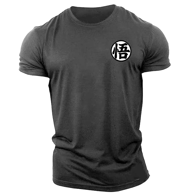 Unisex-T-Shirt Bedruckt Legendärer Krieger Anime Gym Fitness Streetwear Lässig Sommer Rundhals Kurzarm | Anime Streetwear Premium T-Shirt