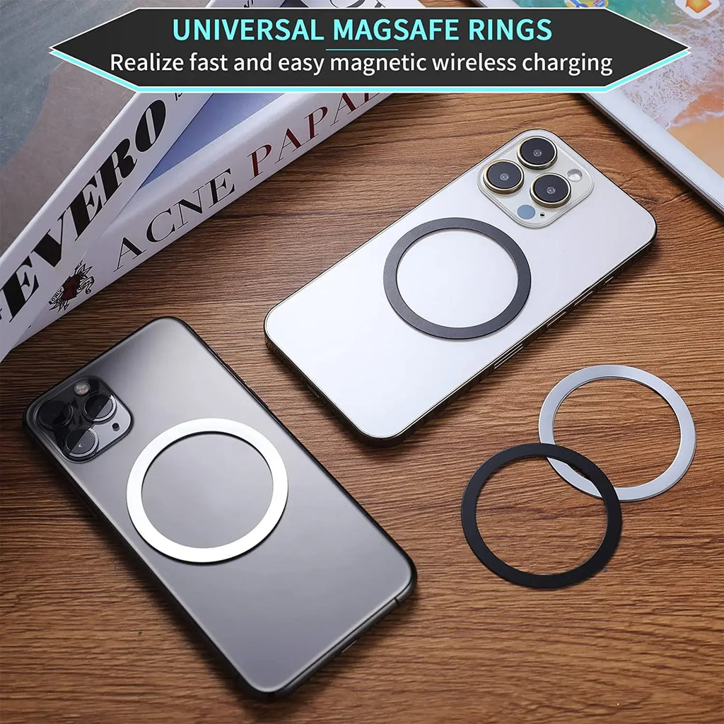 Anneau Métal Magnétique Magsafe – Plaque Adhésive Support Voiture iPhone 11 12 13 Universel