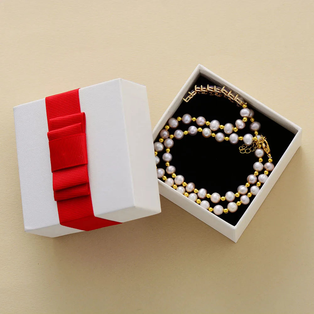 Écrin Cadeau Bijoux — Boîte Présentation Collier Boucles d'Oreilles