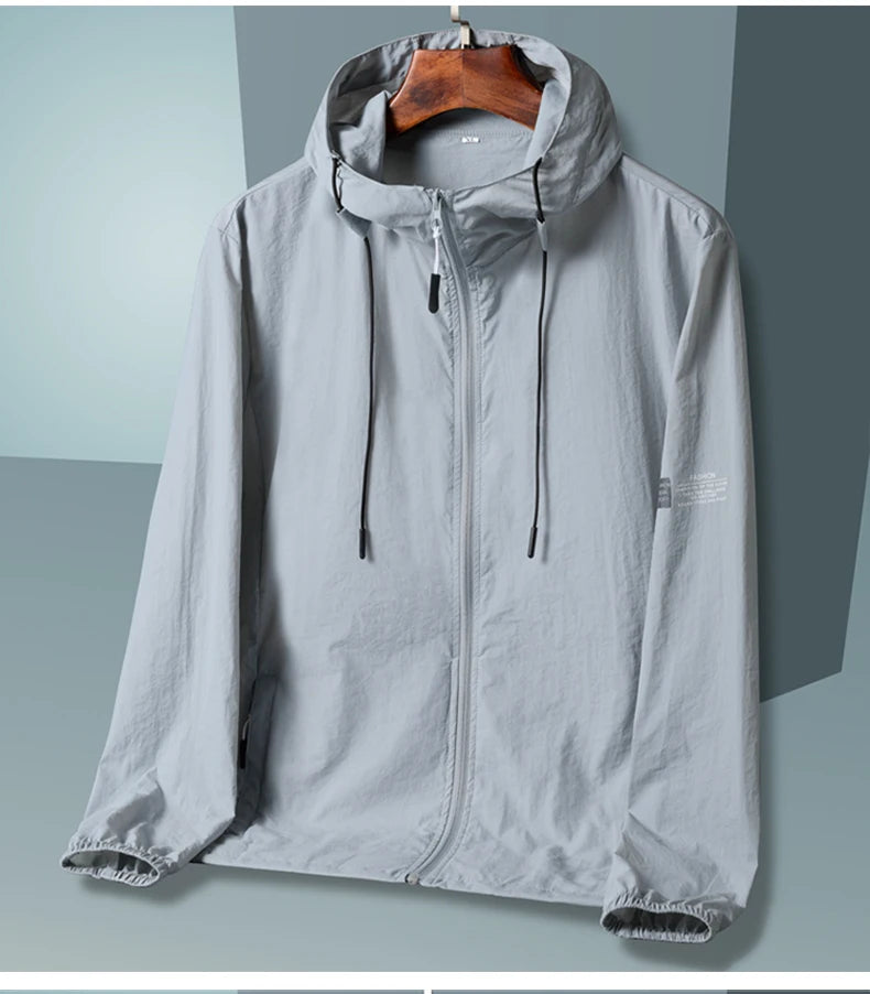 Veste Coupe-Vent Unisexe Anti-UV Capuche Été – Séchage Rapide Pêche Chasse Outdoor Homme & Femme | Windbreaker Protection Solaire