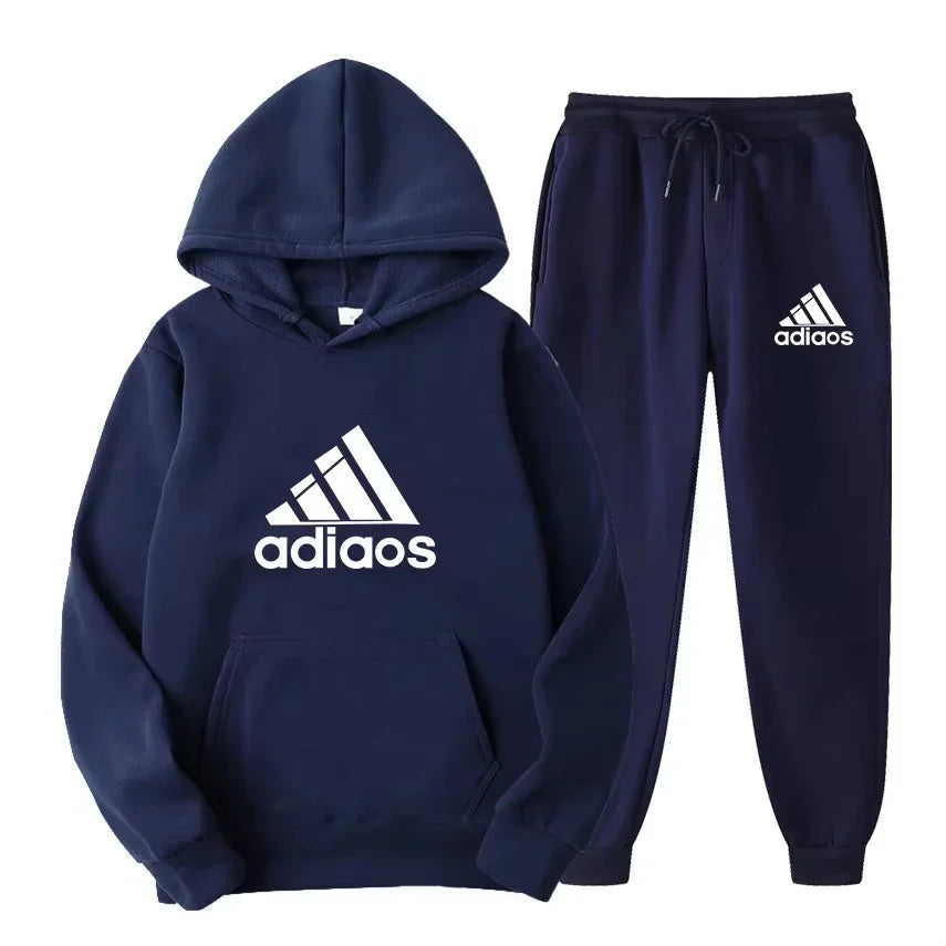 Ensemble Sport 2 Pièces Unisexe Automne Hiver – Sweat Capuche + Jogging Chaud Confortable Fitness Loisir | Mode Sportswear
