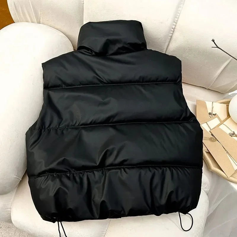 Gilet Doudoune Femme Sans Manches Col Montant Chaud Léger Casual Hiver – Veste Matelassée Élégante Confortable | Mode 2026