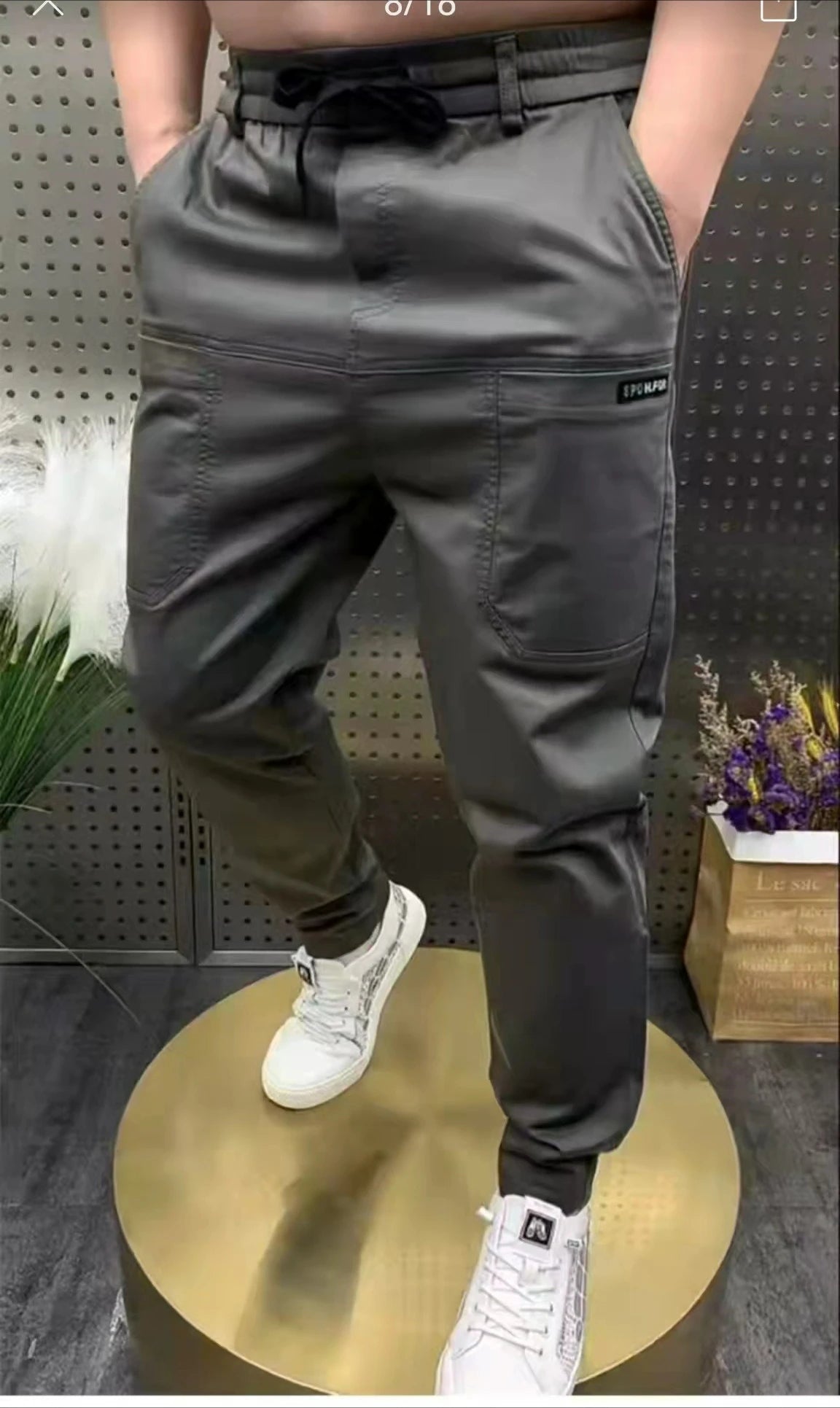 Pantalon Cargo Homme Multi-Poches Stretch – Jogging Slim Casual Outdoor Travail