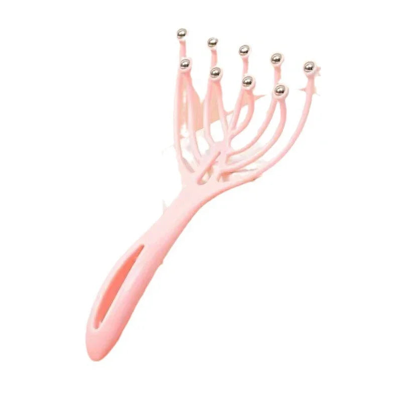 Masseur Cuir Chevelu 9 Griffes – Boules Acier Anti-Stress & Stimulation Capillaire | Relaxation Tête & Nuque