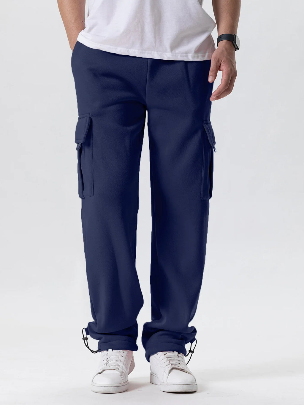 Herren-Jogginghose, Multi-Taschen, Kordelzug, gerader Schnitt, Loose Fit, Laufen, Fitnessstudio, Sport, Herbst Winter, Bequem, Streetwear – Funktionale Premium-Trainingshose | Premium Sport Herrenmode