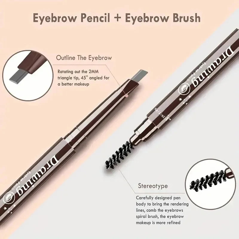 Crayon Sourcils Double Embout – Ultra-Fin Waterproof Longue Tenue | Maquillage Professionnel