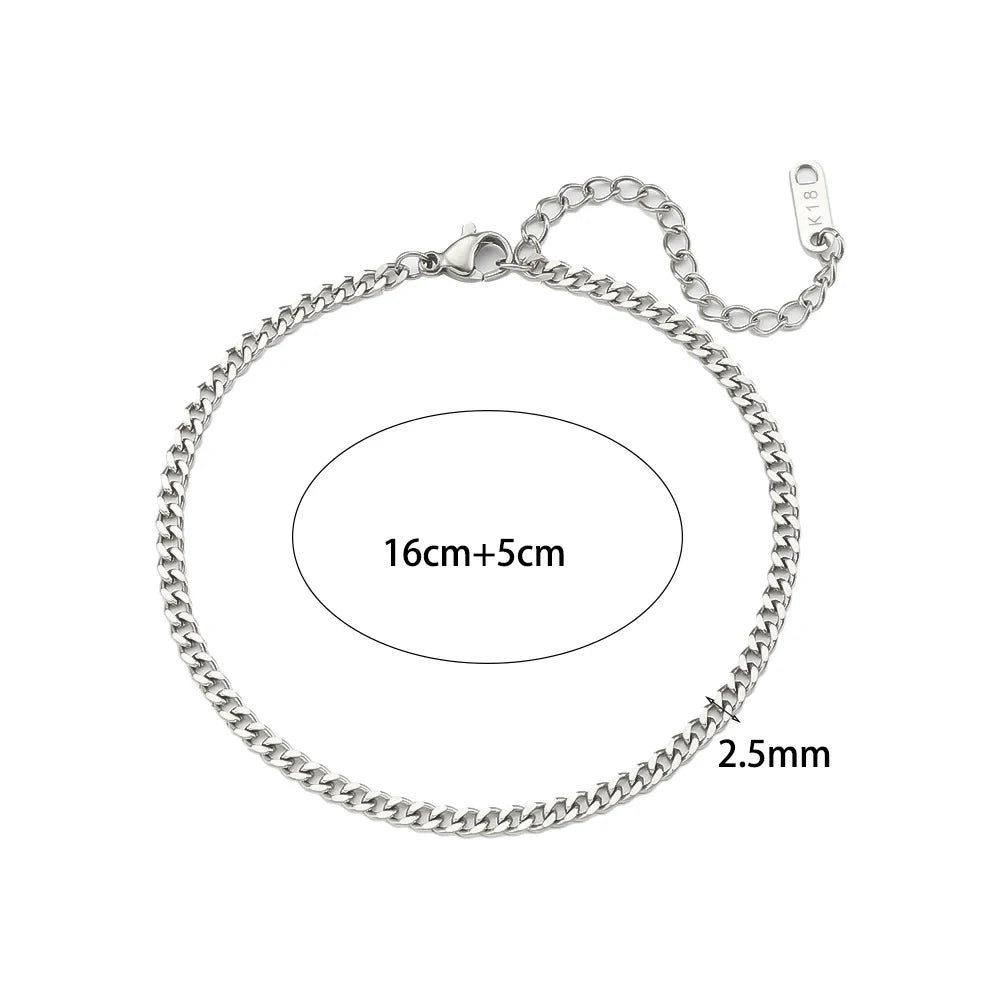 Bracelet Cuban Chain Plaqué Or 18k Acier Inoxydable 316L E.B.belle – Style Minimaliste Streetwear Unisexe | Bijou Homme & Femme Tendance & Anti-Ternissement